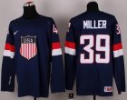 2014 Olympic Team USA @39 Ryan Miller Navy Blue Stitched NH