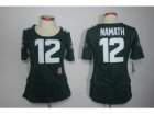Nike Women New York Jets #12 Joe Namath green jerseys[breast cancer awareness]