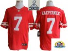 2013 Super Bowl XLVII NEW San Francisco 49ers #7 Colin Kaepernick Red Hall of Fame's 50TH Patch (Elite)
