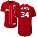Mens Majestic Washington Nationals #34 Bryce Harper Red Flexbase Authentic Collection MLB Jersey
