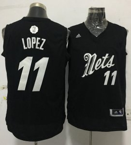 Nets #11 Brook Lopez Black 2016 Christmas Day Swingman Jersey