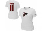 Women Nike Atlanta Falcons #11 Jones Name & Number T-Shirt White