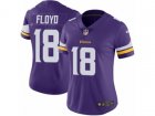 Women Nike Minnesota Vikings #18 Michael Floyd Vapor Untouchable Limited Purple Team Color NFL Jersey