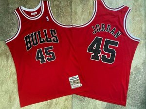 Bulls #45 Michael Jordan Red 1994-95 Hardwood Classics Jersey