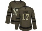 Women Adidas Pittsburgh Penguins #17 Bryan Rust Green Salute to Service Stitched NHL Jersey