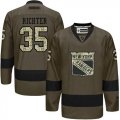New York Rangers #35 Mike Richter Green Salute to Service Stitched NHL Jersey
