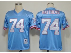 NFL Jerseys Tennessee Titans #74 Bruce Matthews Blue Throwback