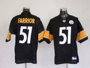 nfl pittsburgh steelers #51 forrior black(white number)