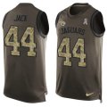 Nike Jaguars #44 Myles Jack Green Mens Stitched NFL Limited Salute To Service Tank Top Jersey