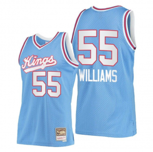 Men\'s Sacramento Kings #55 Jason Williams Blue Throwback Stitched Jersey
