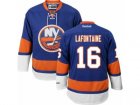 Mens Reebok New York Islanders #16 Pat LaFontaine Authentic Royal Blue Home NHL Jersey