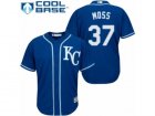 Mens Majestic Kansas City Royals #37 Brandon Moss Replica Blue Alternate 2 Cool Base MLB Jersey