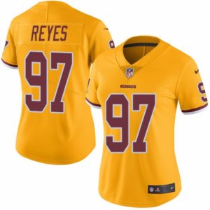 Women\'s Nike Washington Redskins #97 Kendall Reyes Limited Gold Rush NFL Jersey