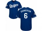 Los Angeles Dodgers #6 Curtis Granderson Replica Royal Blue Alternate 2017 World Series Bound Cool Base MLB Jersey