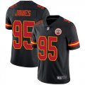 Nike Chiefs #95 Chris Jones Black Vapor Untouchable Limited Jersey