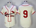 ST.Louis Cardinals #9 Roger Maris Cream 1946 Mitchell & Ness Jersey