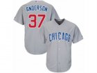 Mens Majestic Chicago Cubs #37 Brett Anderson Replica Grey Road Cool Base MLB Jersey