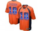 Nike Denver Broncos #18 Peyton Manning Orange Team Color Mens Stitched NFL Limited Strobe Jersey