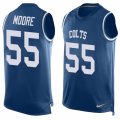 Mens Nike Indianapolis Colts #55 Sio Moore Limited Royal Blue Player Name & Number Tank Top NFL Jersey