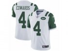 Mens Nike New York Jets #4 Lac Edwards Vapor Untouchable Limited White NFL Jersey
