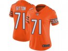 Women Nike Chicago Bears #71 Josh Sitton Vapor Untouchable Limited Orange Rush NFL Jersey