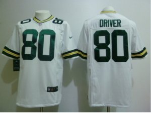 Nike NFL Green Bay Packers #80 Driver White Game Jerseys