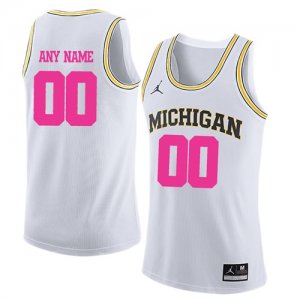 University Of Michigan White 2018 Breast Cancer Awareness Mens Customized College