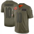 Nike Bears# 10 Mitchell Trubisky 2019 Olive Salute To Service Limited Jersey