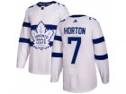 Men Adidas Toronto Maple Leafs #7 Tim Horton White Authentic 2018 Stadium Series Stitched NHL Jersey