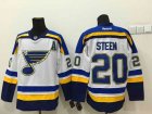 NHL St Louis Blues #20 Steen White Road Stitched Jerseys
