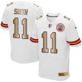 Nike Kansas City Chiefs #11 Alex Smith White Mens Stitched NFL Elite Gold Jersey