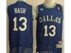 NBA Dallas Mavericks #13 Steve Nash Blue Throwback M&N Jerseys