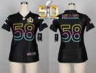 Women Nike Broncos #58 Von Miller Black Super Bowl 50 NFL Fashion Jersey