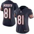 Womens Nike Chicago Bears #81 Cameron Meredith Limited Navy Blue Rush NFL Jersey