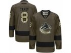 Mens Reebok Vancouver Canucks #8 Christopher Tanev Authentic Green Salute to Service NHL Jersey