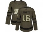 Women Adidas Philadelphia Flyers #16 Bobby Clarke Green Salute to Service Stitched NHL Jersey
