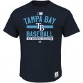 MLB Men's Tampa Bay Rays Majestic Big & Tall Authentic Collection Property T-Shirt - Navy