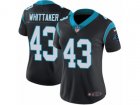Women Nike Carolina Panthers #43 Fozzy Whittaker Vapor Untouchable Limited Black Team Color NFL Jersey