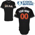 Youth Majestic Miami Marlins Customized Replica Black Alternate 2 Cool Base MLB Jersey
