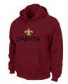 New Orleans Saints Authentic Logo Pullover Hoodie RED