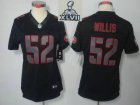2013 Super Bowl XLVII Women NEW NFL San Francisco 49ers 52 Patrick Willis Black Jerseys(Impact Limited)