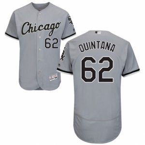 Men\'s Majestic Chicago White Sox # 62 Jose Quintana Grey Flexbase Authentic Collection MLB Jersey