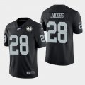 Nike Raiders #28 Josh Jacobs Black 100th And 60th Anniversary Vapor Untouchable Limited Jersey