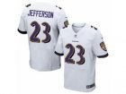 Mens Nike Baltimore Ravens #23 Tony Jefferson Elite White NFL Jersey