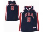 USA Olympic Jersey #9 Michael Jordan Dream Team Navy Blue