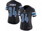 Women Nike Detroit Lions #34 Zach Zenner Limited Black Rush NFL Jersey