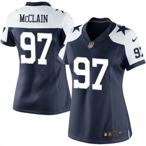 Women\'s Nike Dallas Cowboys #97 Terrell McClain Limited Navy Blue Throwback Alternate NFL Jersey