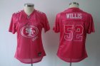 2012 women field flirt fashion nfl san francisco 49ers #52 willis pink