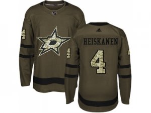 Adidas Dallas Stars #4 Miro Heiskanen Green Salute to Service Stitched NHL Jersey