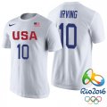 Kyrie Irving USA Dream Twelve Team #10 2016 Rio Olympics White T-Shirt
